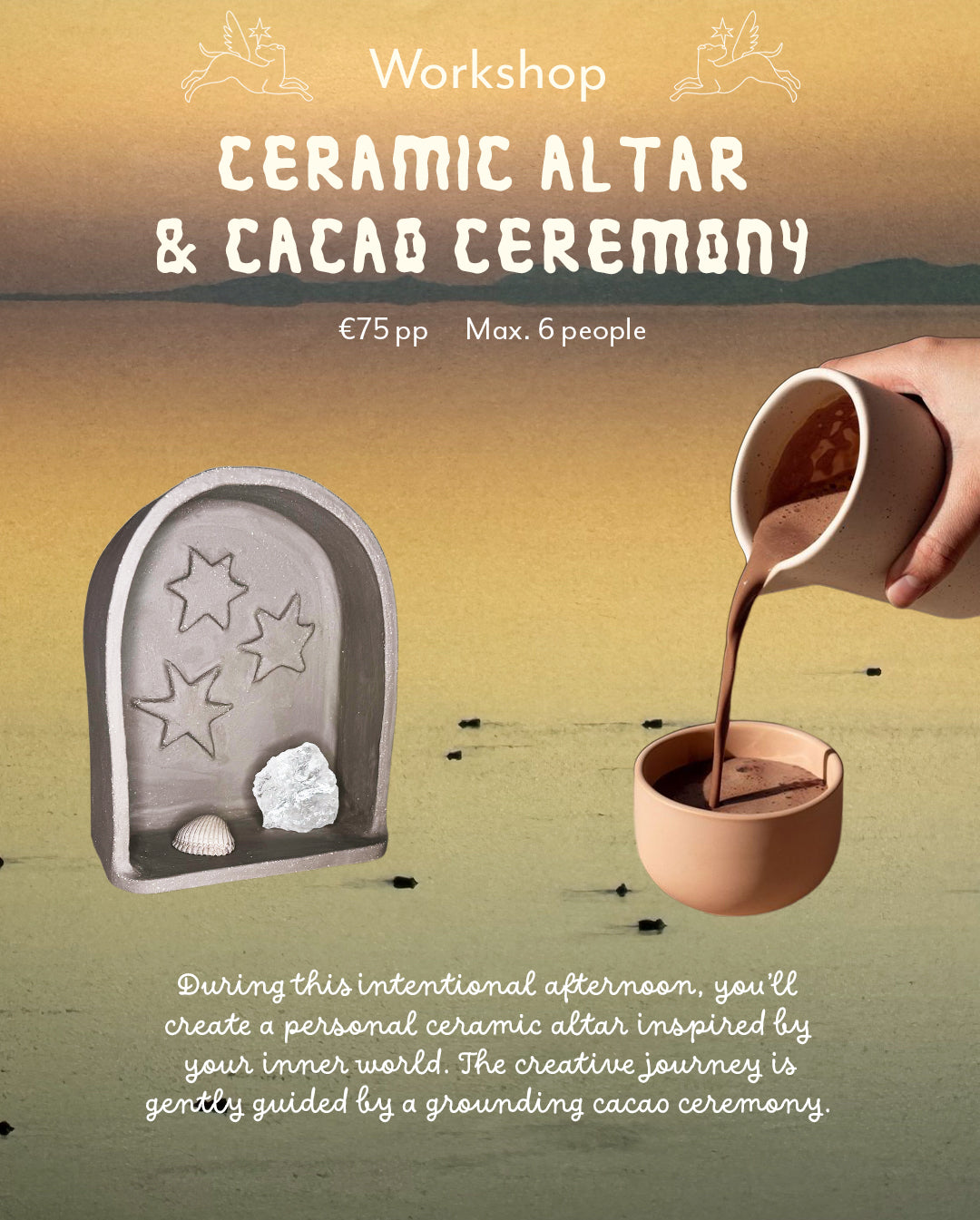 Workshop keramiek altaartje en cacao ceremonie