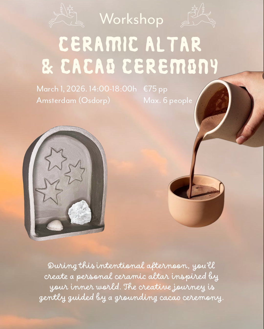 Workshop keramiek altaartje en cacao ceremonie